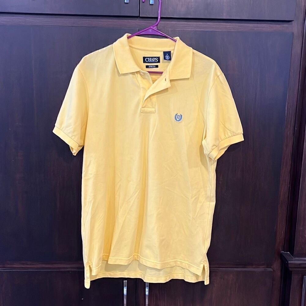 ‎NWOT Chaps Yellow Polo Shirt Size Medium